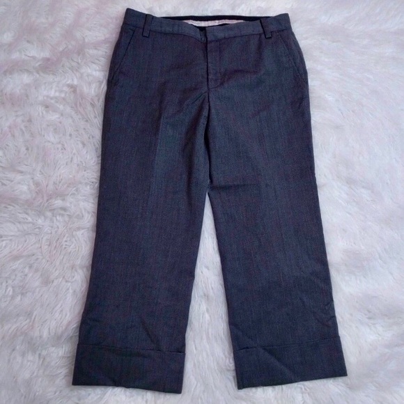@ Banana Republic sz 8 Grey Cropped Martin Pants - Picture 1 of 7